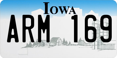 IA license plate ARM169