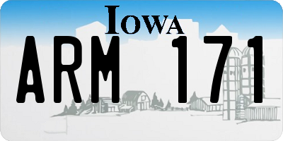 IA license plate ARM171