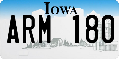 IA license plate ARM180