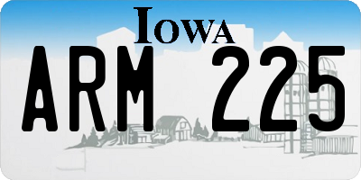 IA license plate ARM225