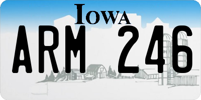 IA license plate ARM246