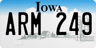 IA license plate ARM249