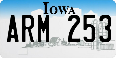 IA license plate ARM253