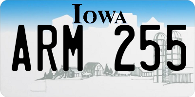 IA license plate ARM255