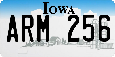 IA license plate ARM256
