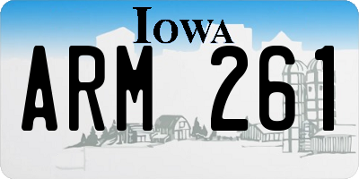 IA license plate ARM261
