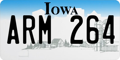 IA license plate ARM264