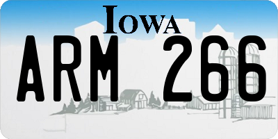 IA license plate ARM266