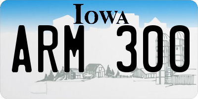 IA license plate ARM300