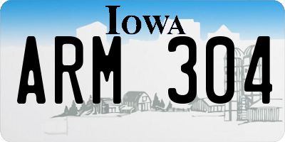 IA license plate ARM304