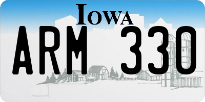 IA license plate ARM330