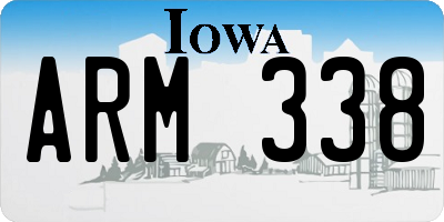 IA license plate ARM338