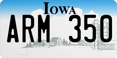 IA license plate ARM350