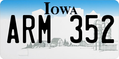 IA license plate ARM352