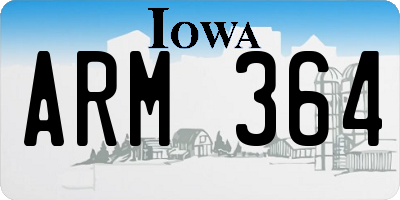IA license plate ARM364