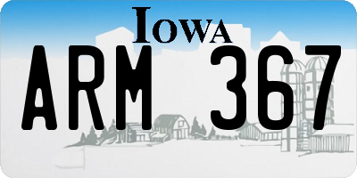 IA license plate ARM367