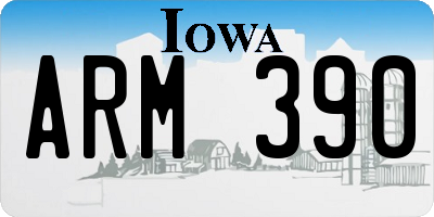IA license plate ARM390
