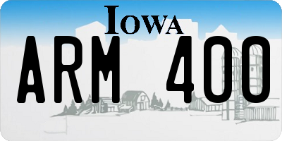IA license plate ARM400