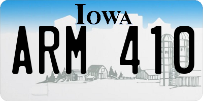 IA license plate ARM410