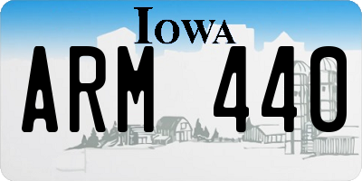 IA license plate ARM440
