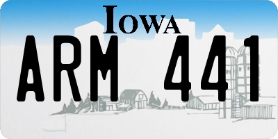 IA license plate ARM441