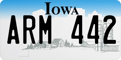 IA license plate ARM442