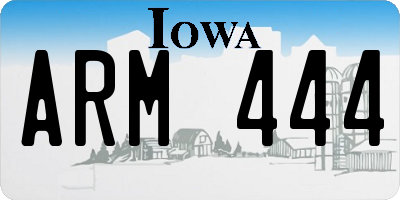 IA license plate ARM444
