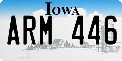 IA license plate ARM446