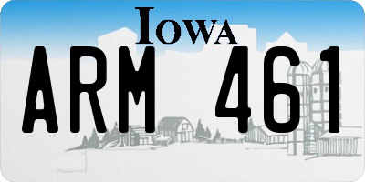 IA license plate ARM461