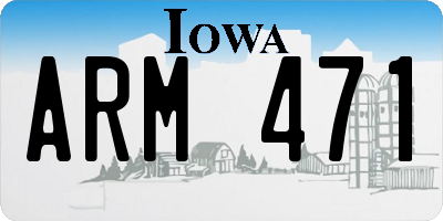 IA license plate ARM471
