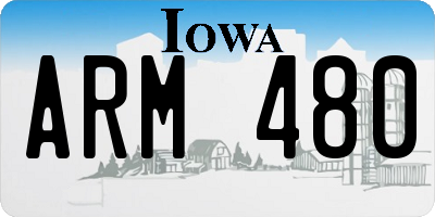 IA license plate ARM480