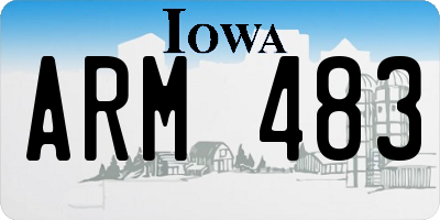 IA license plate ARM483