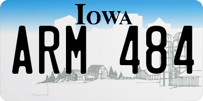 IA license plate ARM484