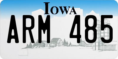 IA license plate ARM485