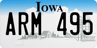 IA license plate ARM495