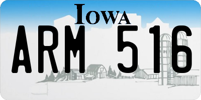 IA license plate ARM516