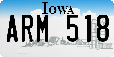 IA license plate ARM518