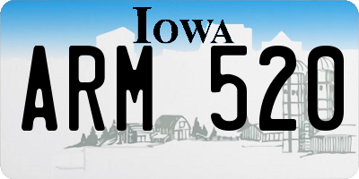 IA license plate ARM520