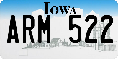 IA license plate ARM522