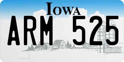 IA license plate ARM525