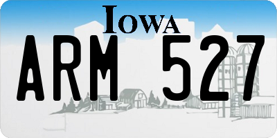 IA license plate ARM527