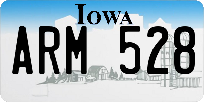 IA license plate ARM528