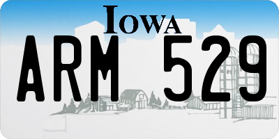 IA license plate ARM529