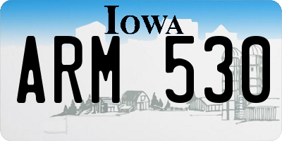 IA license plate ARM530