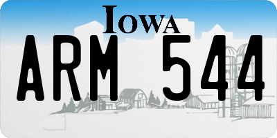 IA license plate ARM544