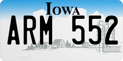 IA license plate ARM552