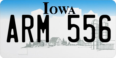 IA license plate ARM556