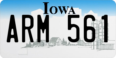 IA license plate ARM561