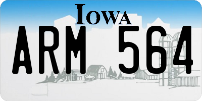 IA license plate ARM564
