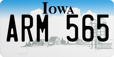 IA license plate ARM565